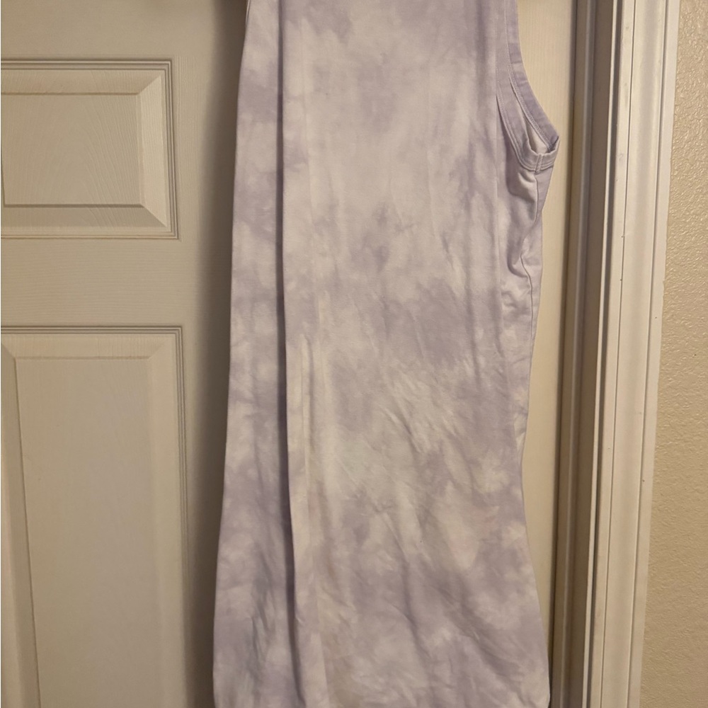 Lavender Tie-Dye Sleeveless Dress